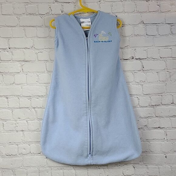 HALO Sleepsack FLEECE Wearable Blanket TOG 1.0 Sleeper BLUE Small 0-6M 10-18lbs - Picture 3 of 8